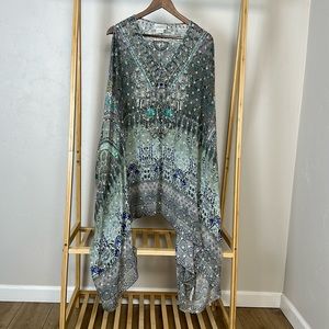 Camilla one size silk and metal tunic